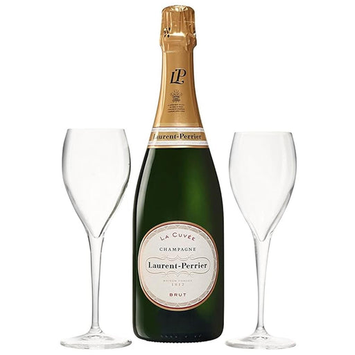 Laurent-Perrier La Cuvee Brut Champagne Two Glass Gift Set 75cl
