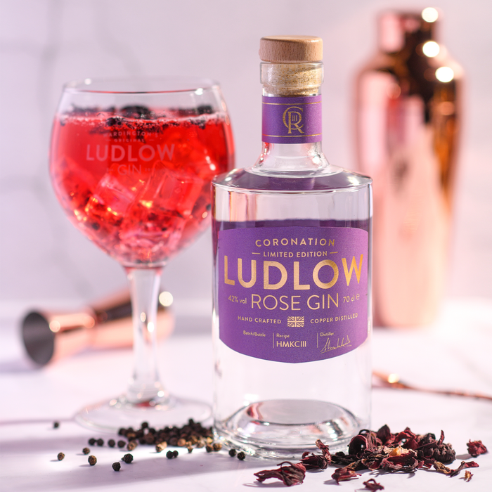Ludlow King Charles III Coronation Rose Gin 70cl