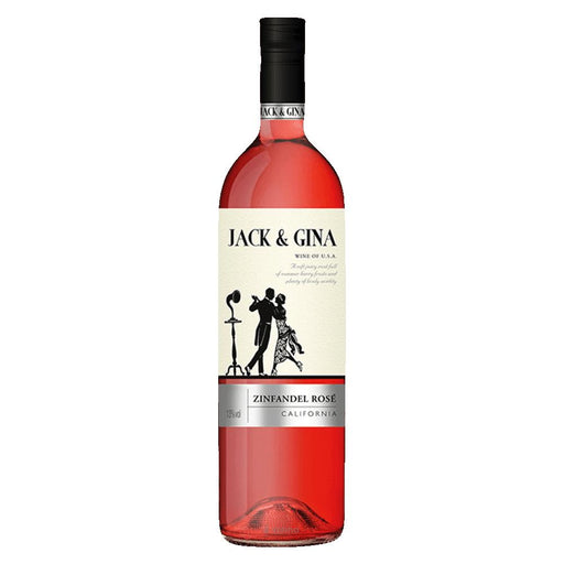 Bottle Of Jack And Gina Zinfandel Rose Wine