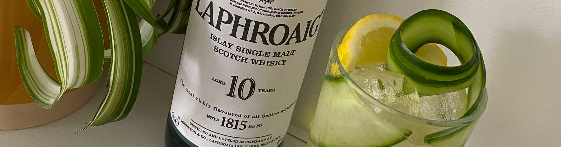Laphroaig Whisky Lemon Highball Cocktail