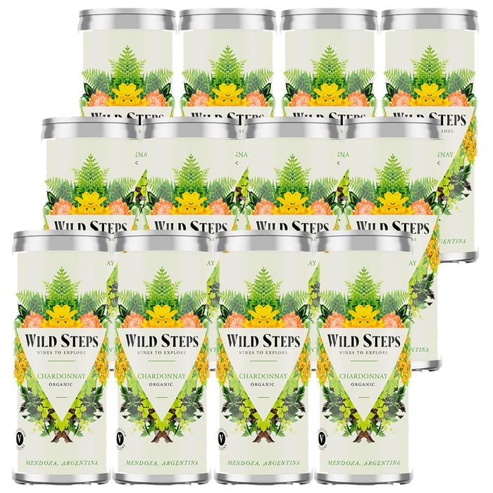 Wild Steps Organic Chardonnay In Can 2021 12 x 25cl