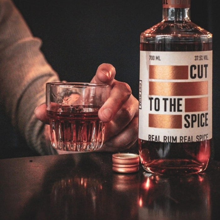 Cut Spiced Rum In A Glass