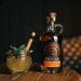Burning Barn Honey & Rum bottle with a cocktail