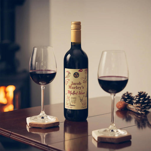 Celtic Marches Jacob Marley Mulled Wine & Two Glasses