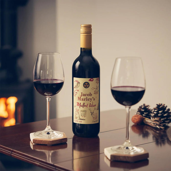 Celtic Marches Jacob Marley Mulled Wine & Two Glasses
