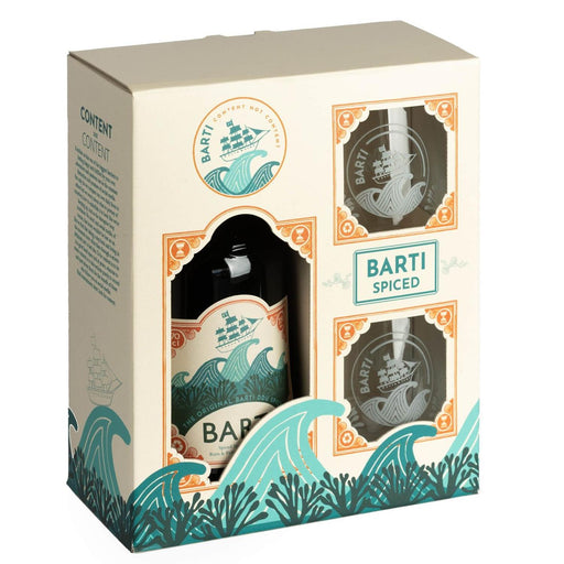 Barti Spiced Rum Glass Gift Pack 70cl