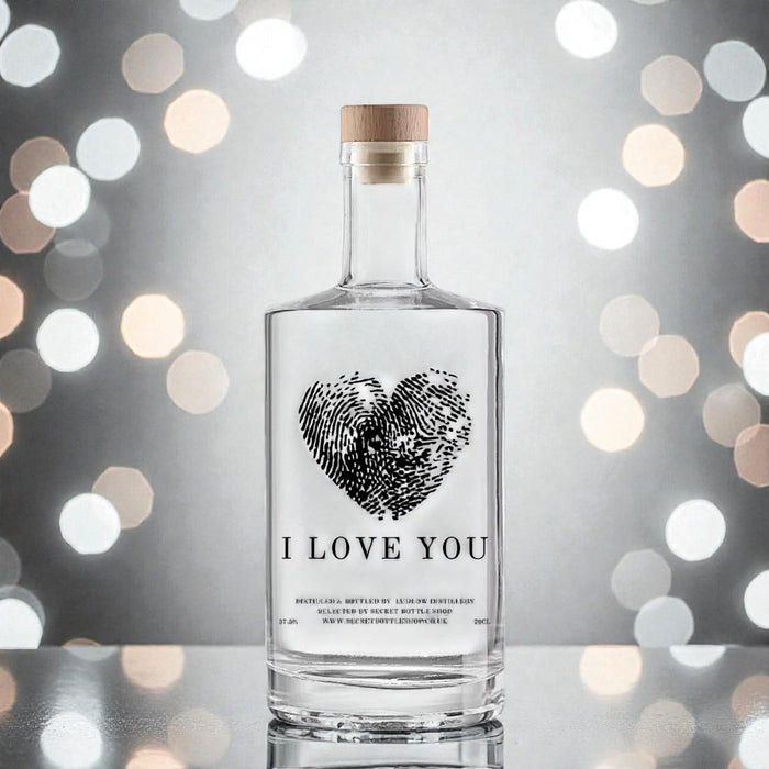 Secret Bottle Shop I Love You Engraved Gin