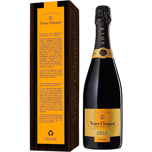 Veuve Clicquot Vintage Reserve Champagne 2015 Back Of Gift Box