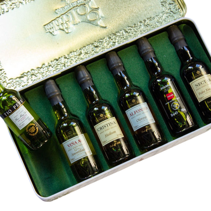 Gonzalez Byass 6x5cl Sherry Miniatures in Gift Tin