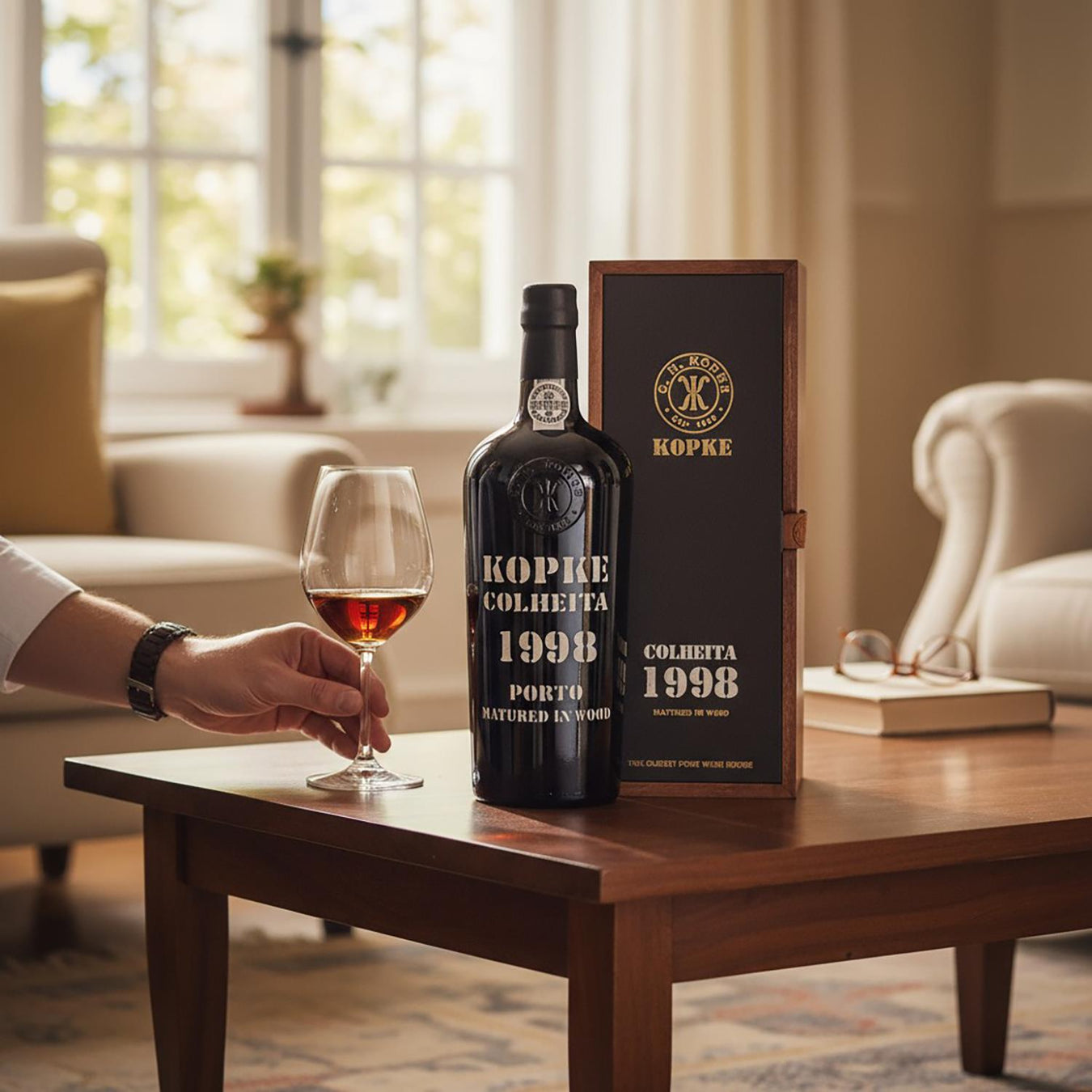 Enjoying A Glass Of Kopke Colheita Port 1998
