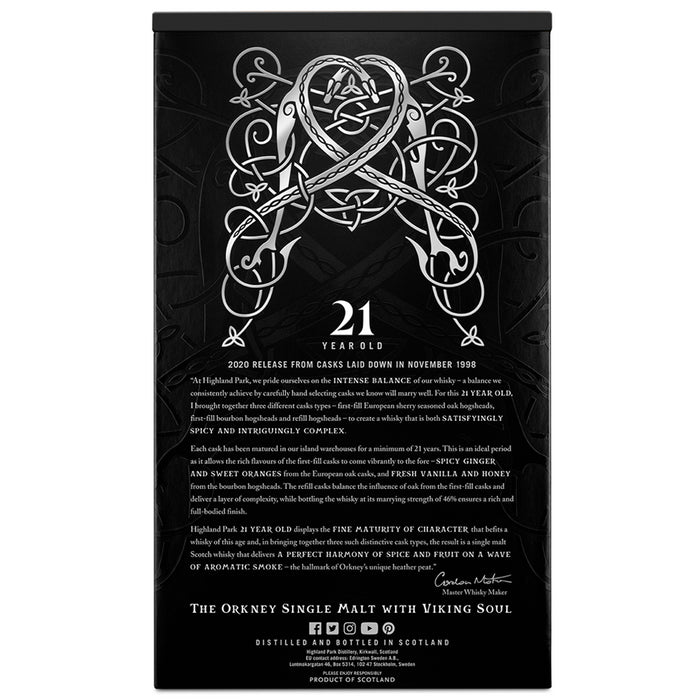 Highland Park 21 Year Old Whisky 2020 Release 70cl