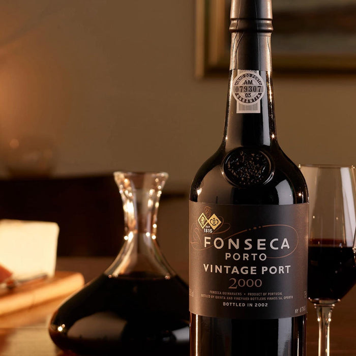 Close Up Of A Bottle Of Fonseca Vintage Port 2000