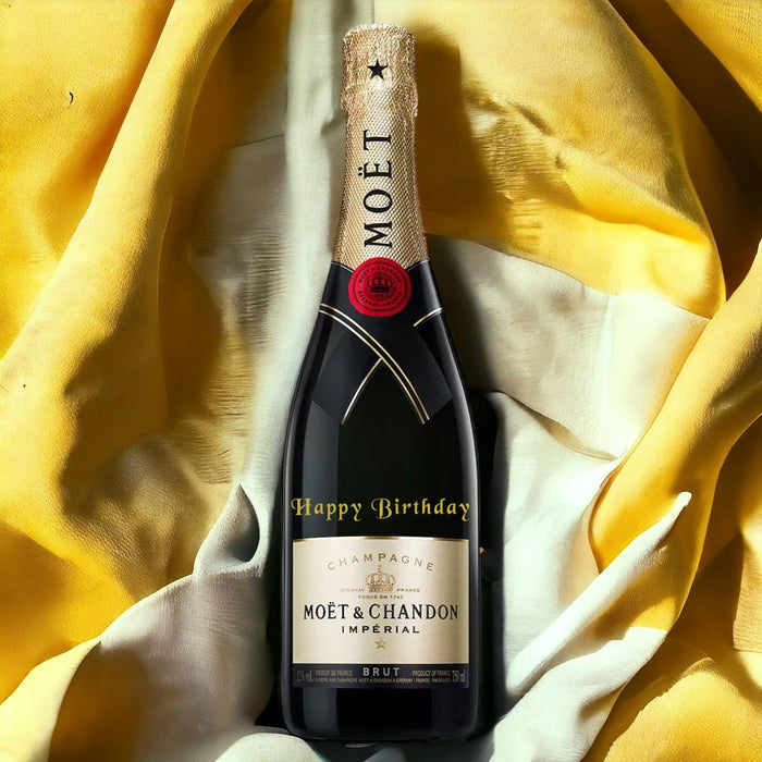 Moet & Chandon Champagne Happy Birthday Engraved