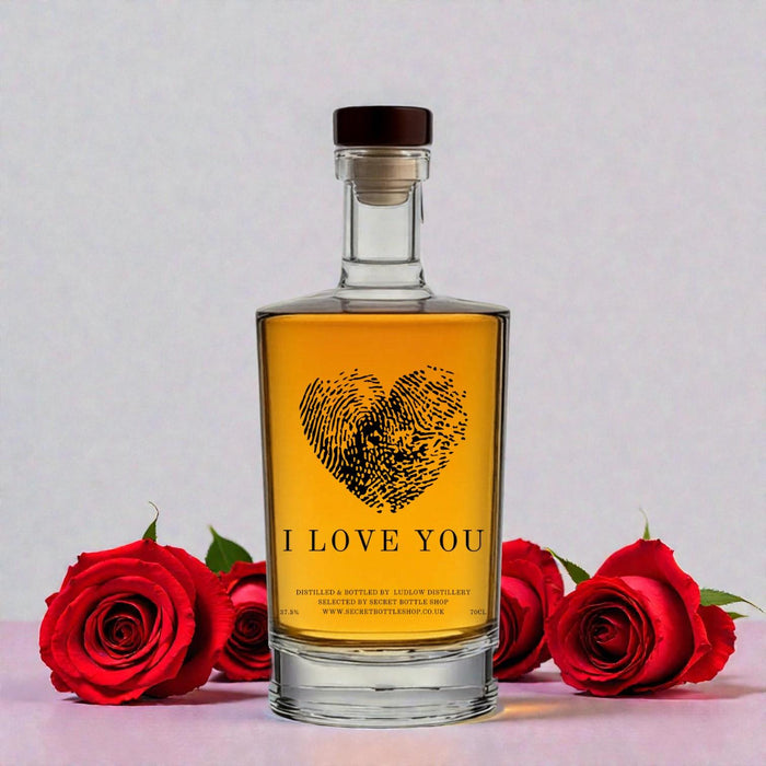 Secret Bottle Shop I Love You Engraved Whisky perfect for valentines day gifting