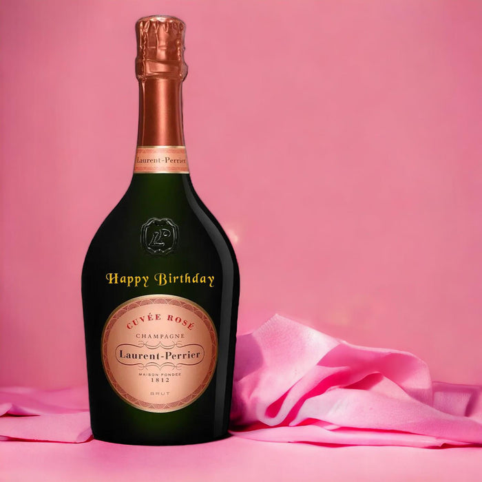 Laurent-Perrier Rose Champagne Happy Birthday Engraved