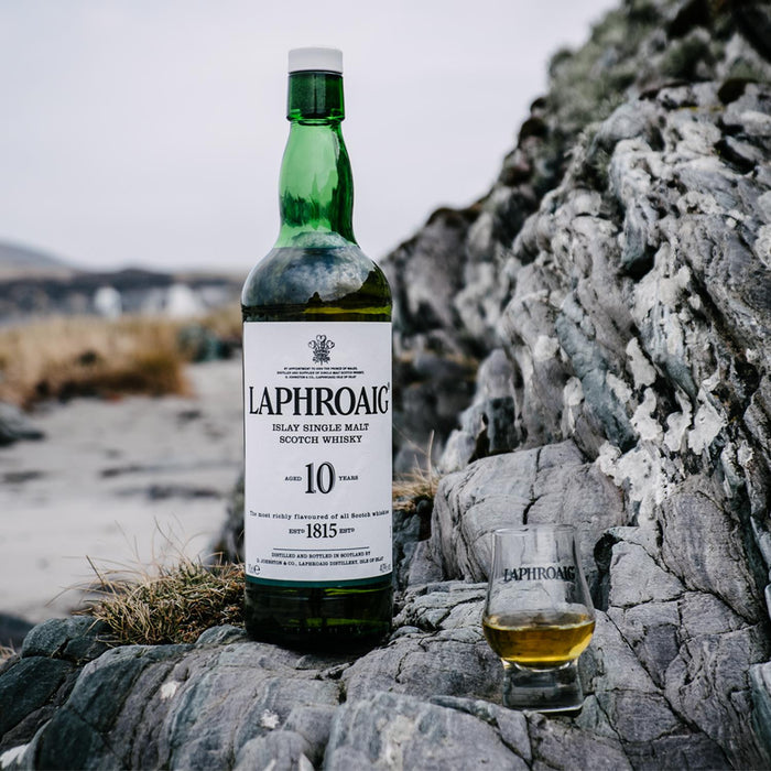 Laphroaig 10 Year Old Whisky In Glass