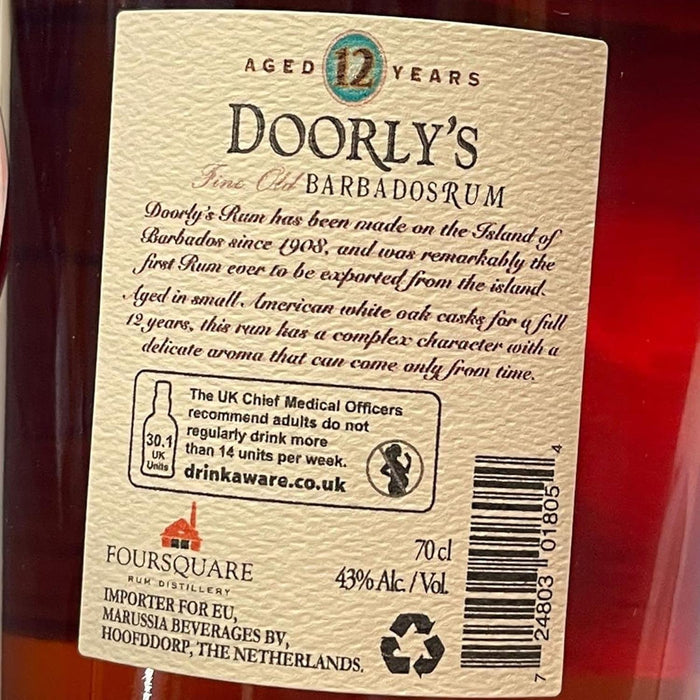 Doorly's 12 Year Old Barbados Rum Label