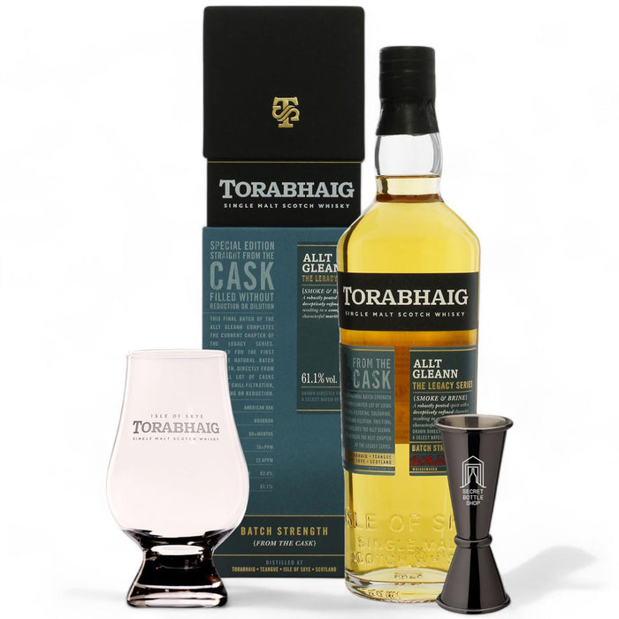 Torabhaig Allt Gleann Batch Strength Whisky Glass & Jigger Set 70cl