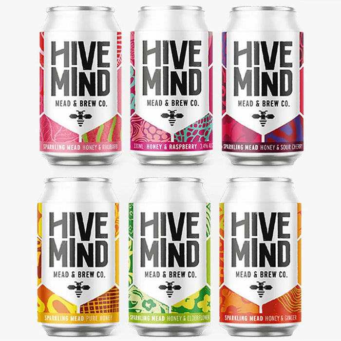 6 Hive Mind Sparkling Mead Mixed Pack Of Cans