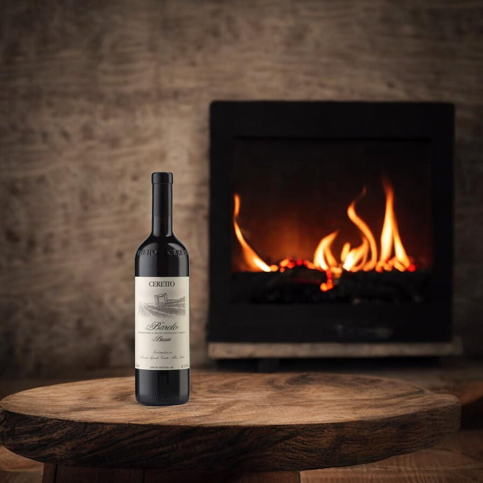 Bottle Of Ceretto Barolo Bussia By The Fire 