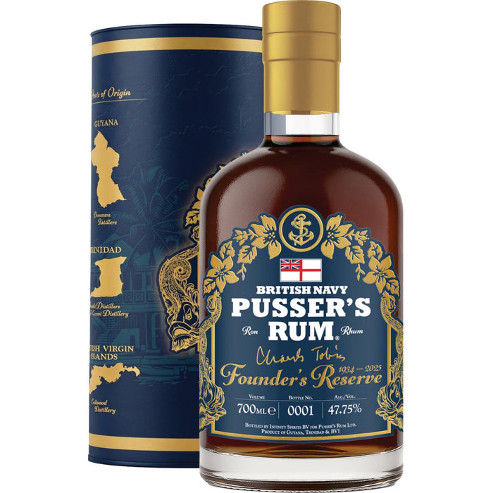 Pusser's Charles Tobias Founders Reserve Limited Edition Rum Gift Boxed
