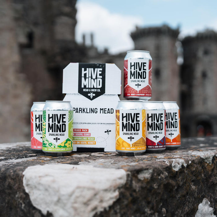 Hive Mind Sparkling Mead Mixed Pack Of Cans 6 x 33cl