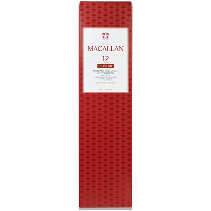 Macallan 12 Year Old Sherry Oak Cask 110 Proof Gift Box