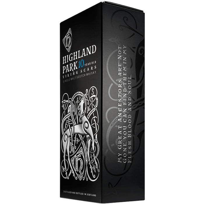 Side Display Of Highland Park 10 Year Old Whisky Miniature