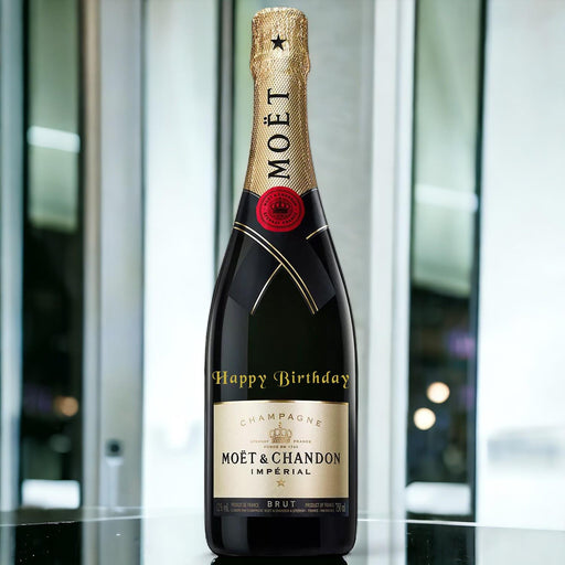 Moet & Chandon Champagne Happy Birthday Engraved