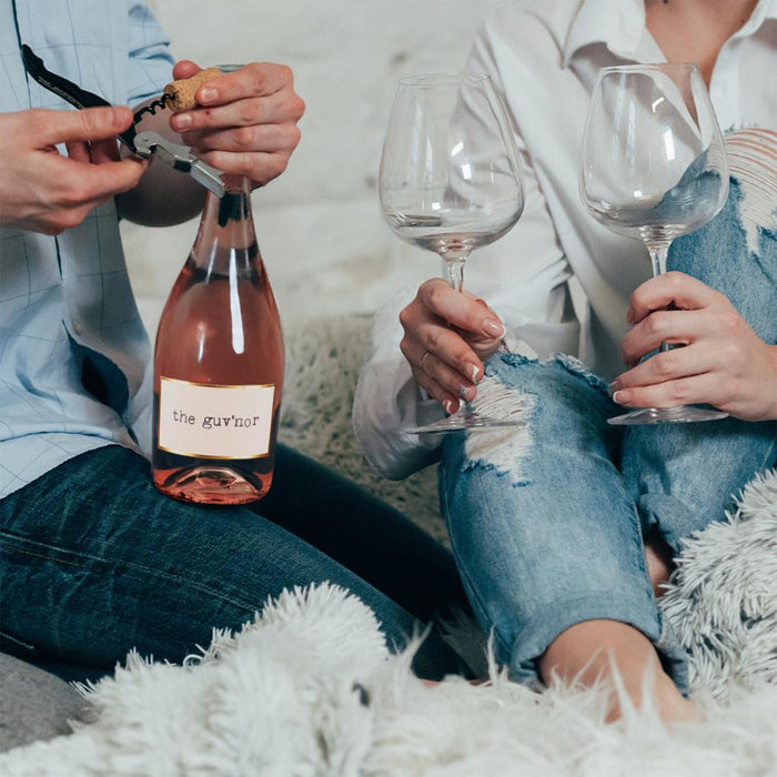 Sharing The Guv'nor Rose Wine With Friends