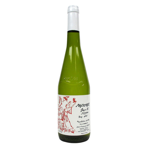 A Bottle Of Jean Francois Muscadet White Wine on a White Background