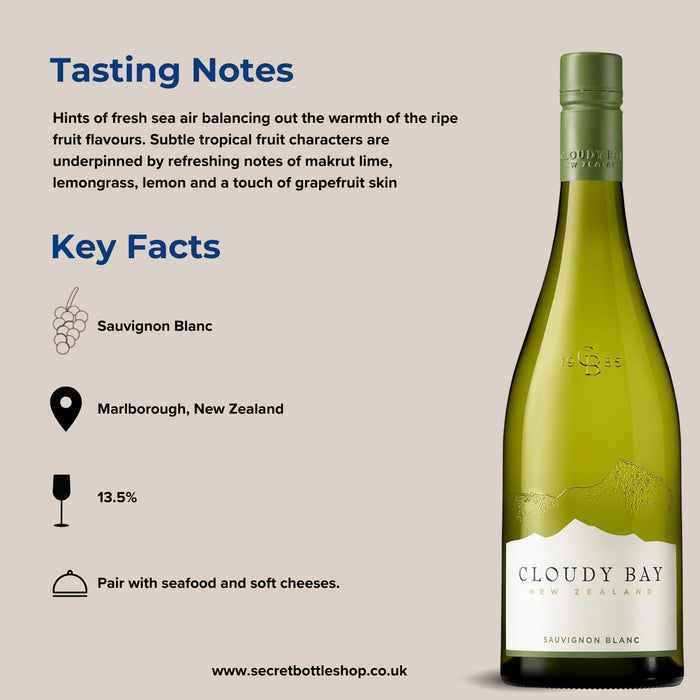 Secret Bottle Shop - Cloudy Bay Duo Gift Set | Premium New Zealand Sauvignon Blanc & Pinot Noir Set 2x75cl