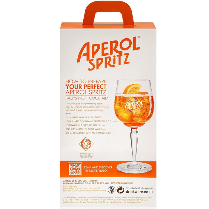 Aperol Spritz Duo Pack - 1 x Aperol 35cl & 1 x Cinzano Prosecco 37.5cl