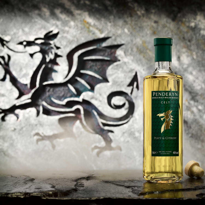 Penderyn Celt Welsh Whisky With Dragon Logo