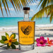 Secret Bottle Shop I Love You Engraved Rum on a beach