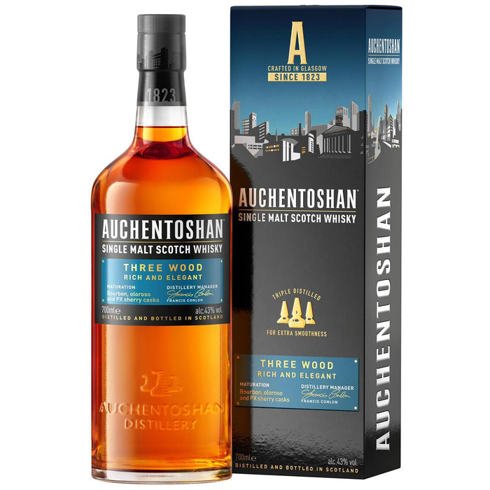 Auchentoshan Three Wood Single Malt Whisky Gift Boxed