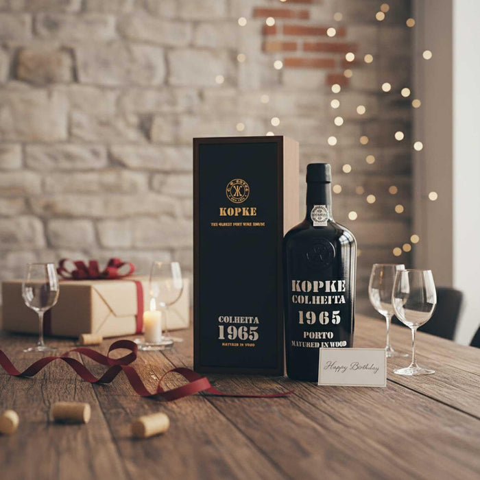 Milestone Birthday Kopke Colheita Port 1965 In Wooden Gift Box
