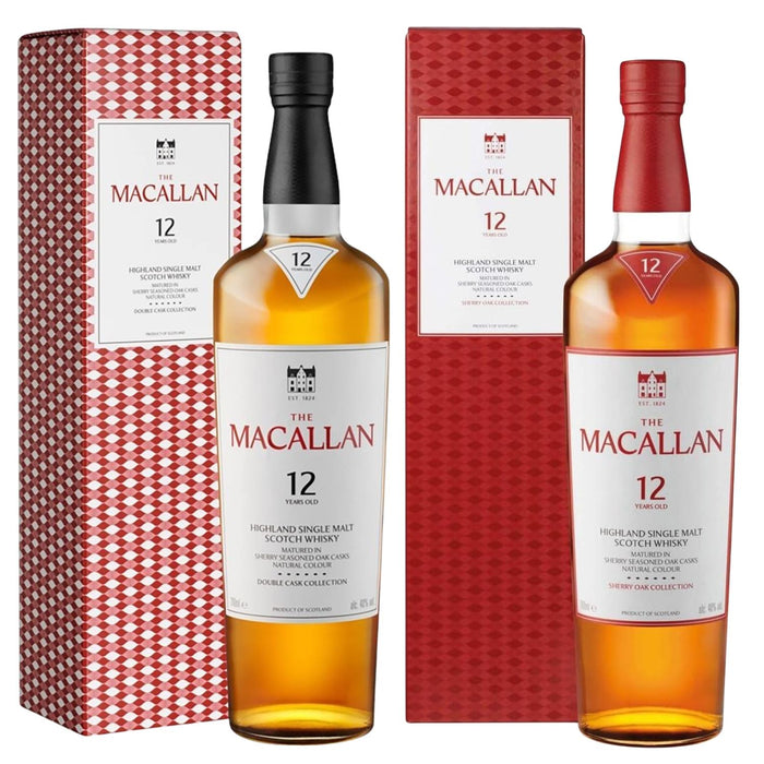 Macallan 12 Year Old Double Cask & Sherry Cask Duo Pack 2 x 70cl
