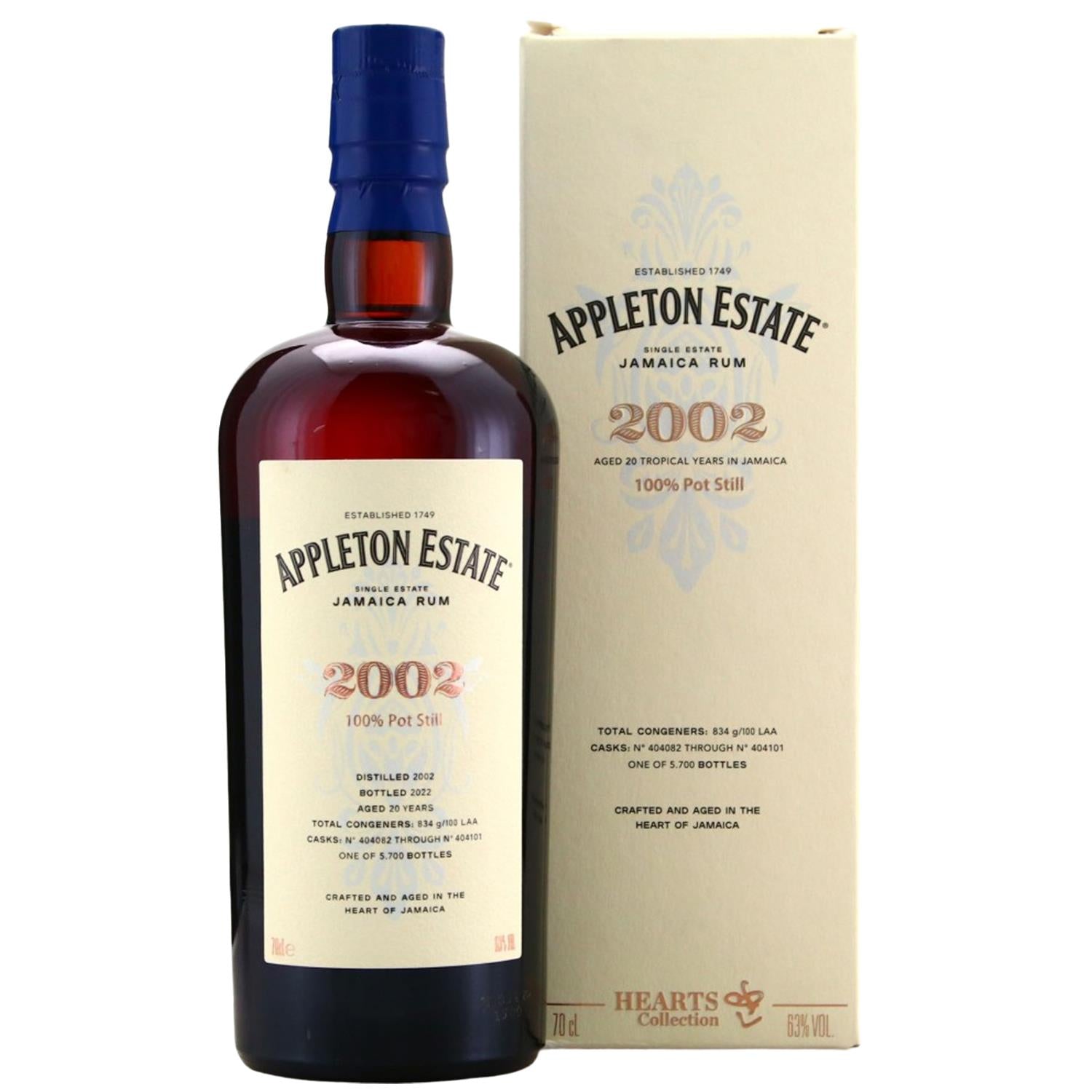 Appleton Estate Hearts Collection 2002 Rum | Next Day Delivery