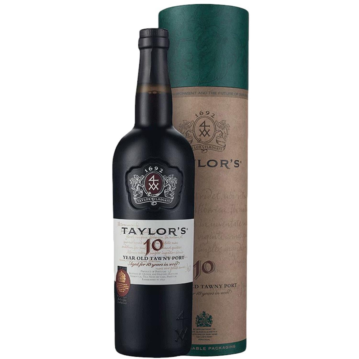 Taylors 10 Year Old Tawny Port In Gift Tube 75cl | Next Day Delivery