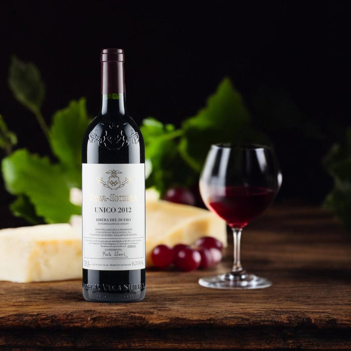 Vega Sicilia Unico with cheese