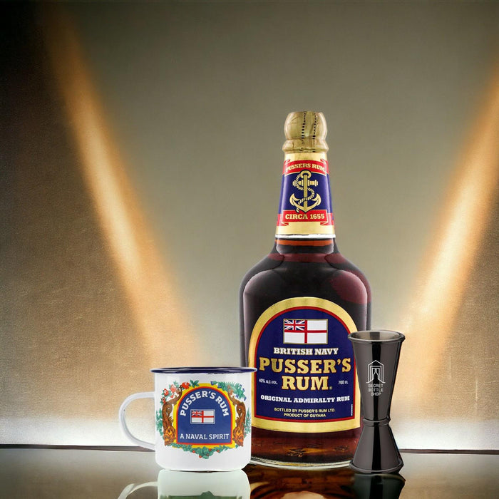 Pussers Blue Label Rum Enamel Cup & Jigger Gift Set