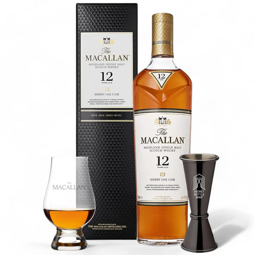 Macallan 12 Year Old Sherry Cask Whisky Glass & Jigger Set