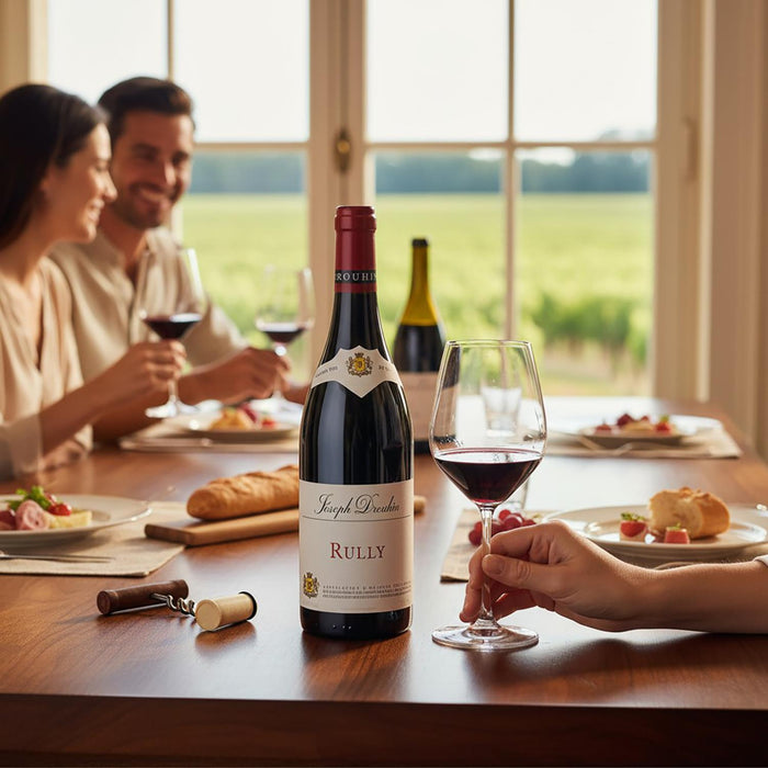 People enjoying a meal with Joseph Drouhin Rully Rouge