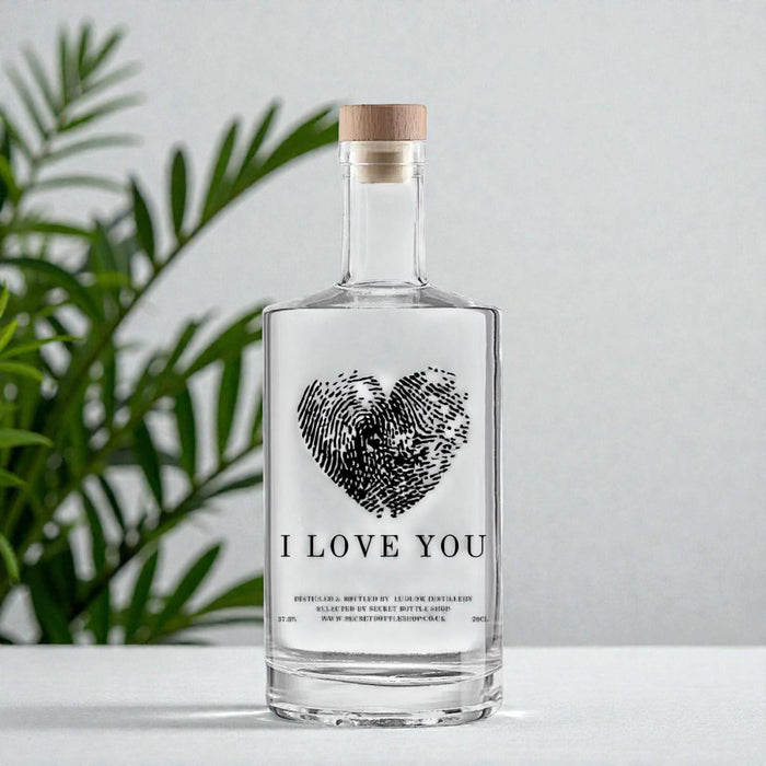 Secret Bottle Shop I Love You Engraved Gin