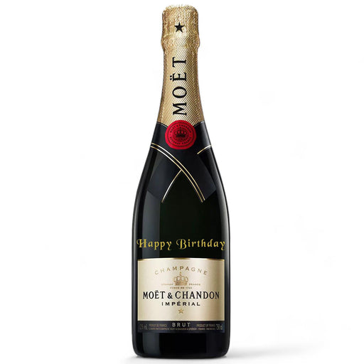 Moet & Chandon Champagne Happy Birthday Engraved 