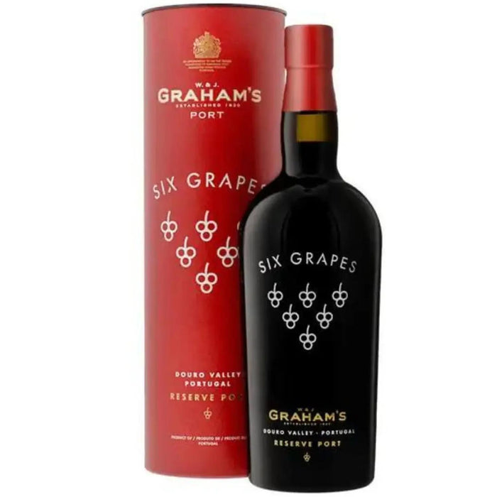 Bottle Of Graham's Six Grapes Ruby Port In A Gift Box