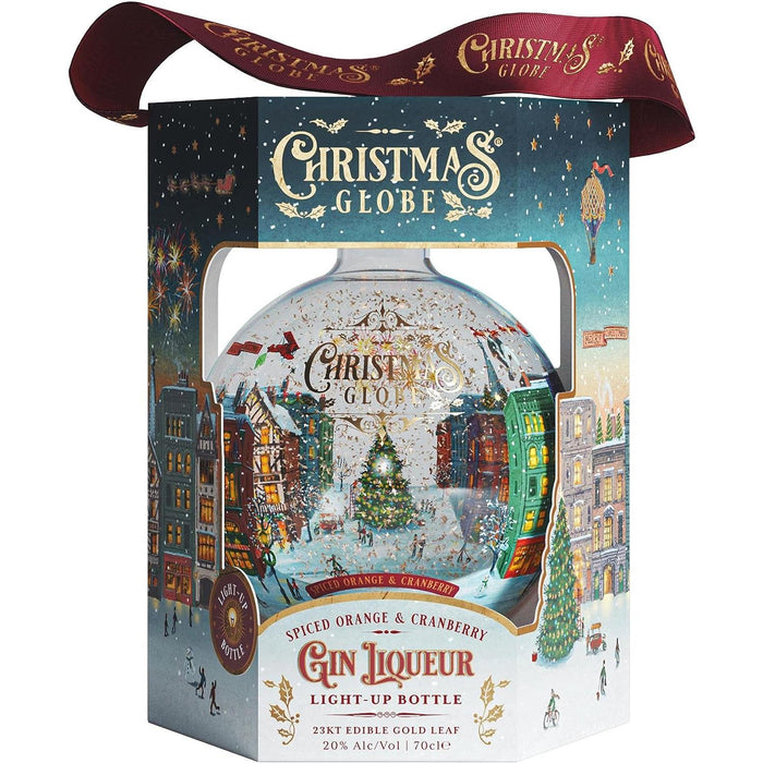 Christmas Snow Globe Spiced Orange & Cranberry Gin Liqueur Gift Boxed
