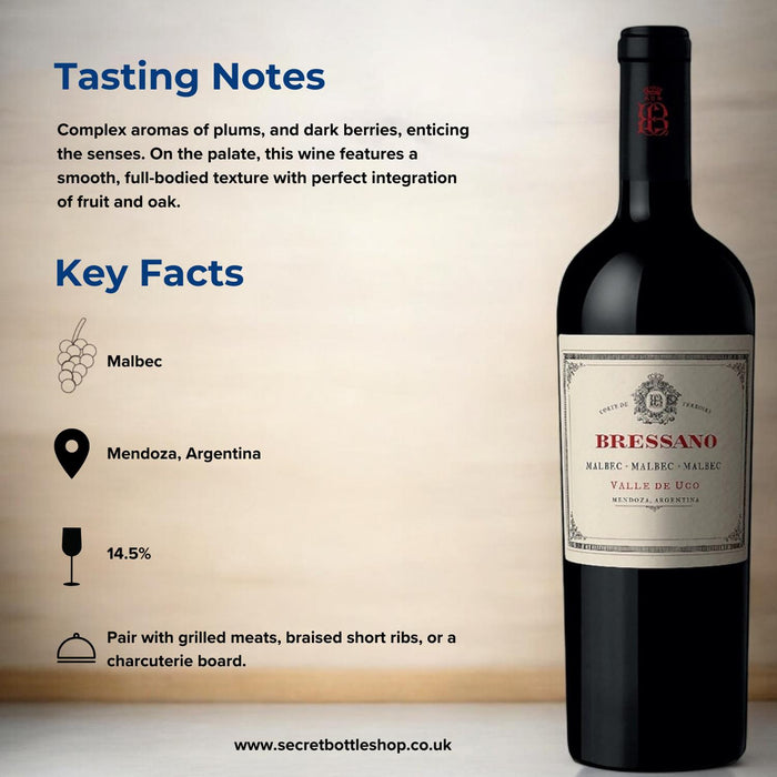 Bressano Malbec Malbec Malbec Gift Boxed 75cl