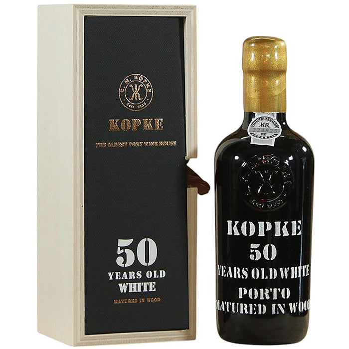 Kopke White 50 Year Old Port In Wooden Gift Box